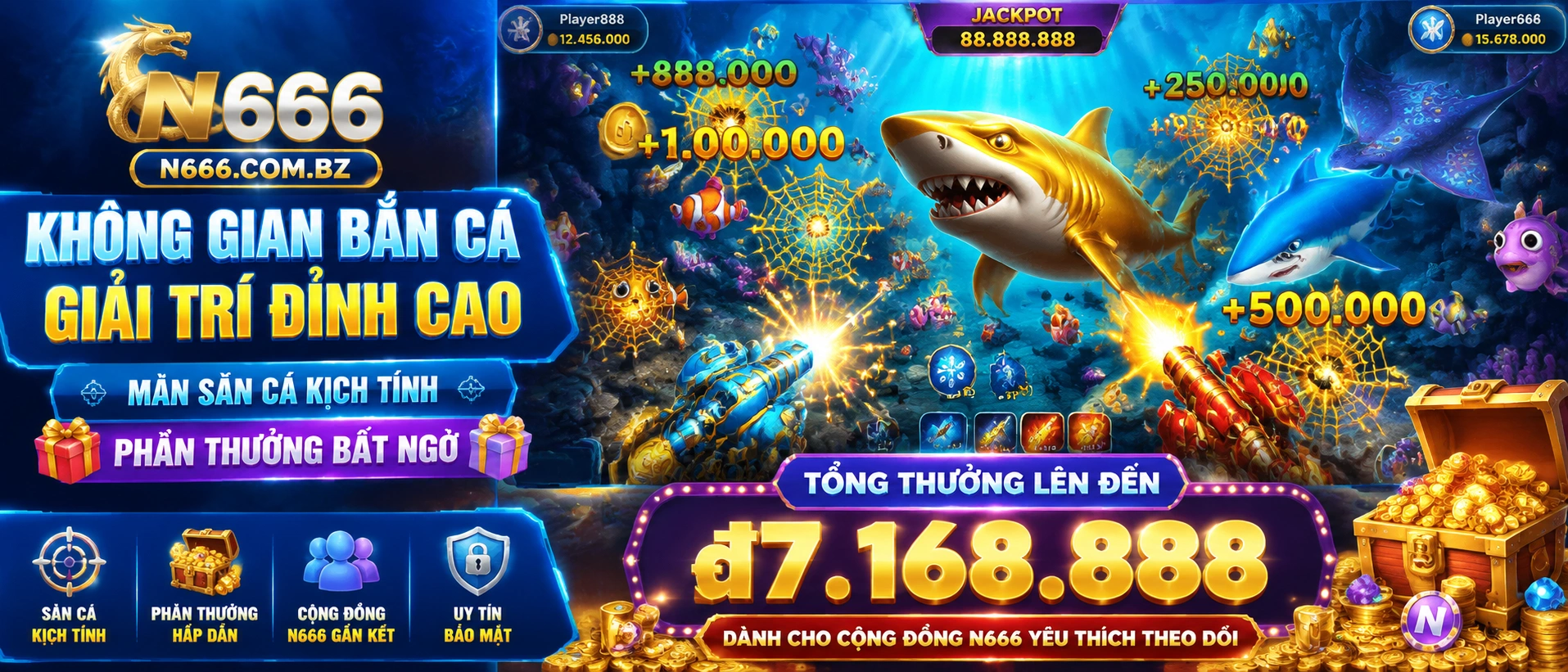 Bắn Cá Jackpot với khu vực săn mốc thưởng