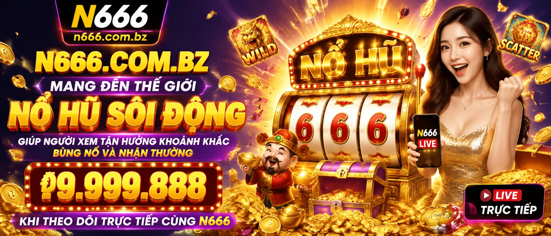 Giao diện danh mục Nổ Hũ trên n666.com.bz