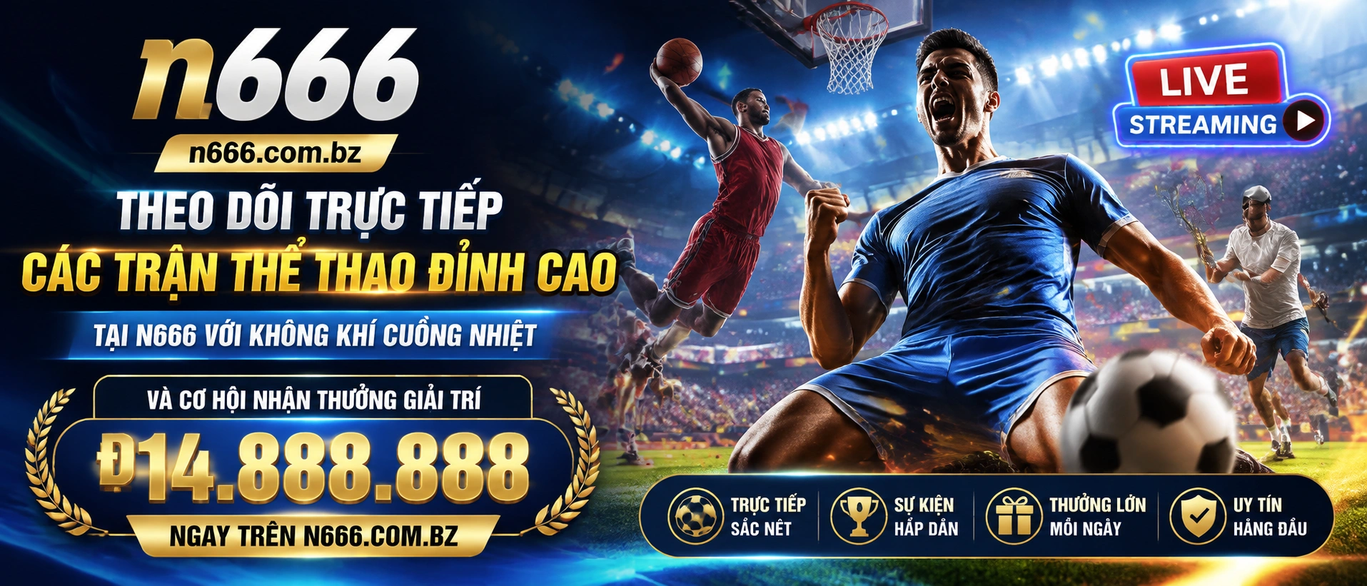 Giao diện thể thao n666.com.bz trên mobile