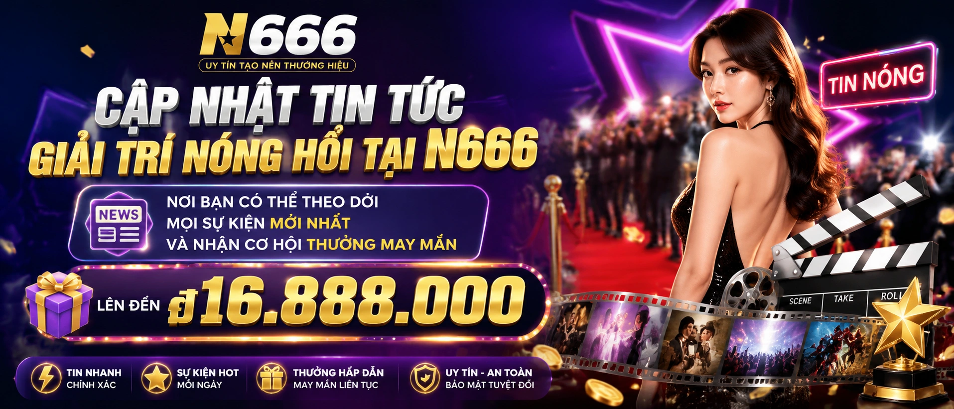 Giao diện trang tin tức n666 với các mục cập nhật nổi bật